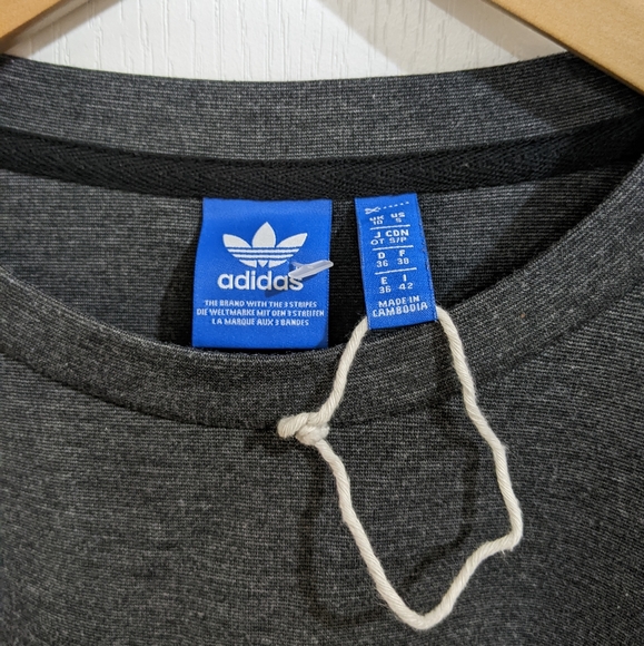 Adidas Grey crop top with long sleeves - Picture 5 of 9